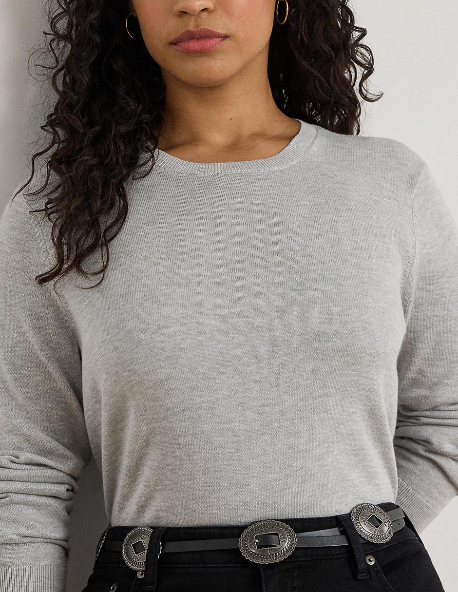 Suéter cuello redondo para mujer 4