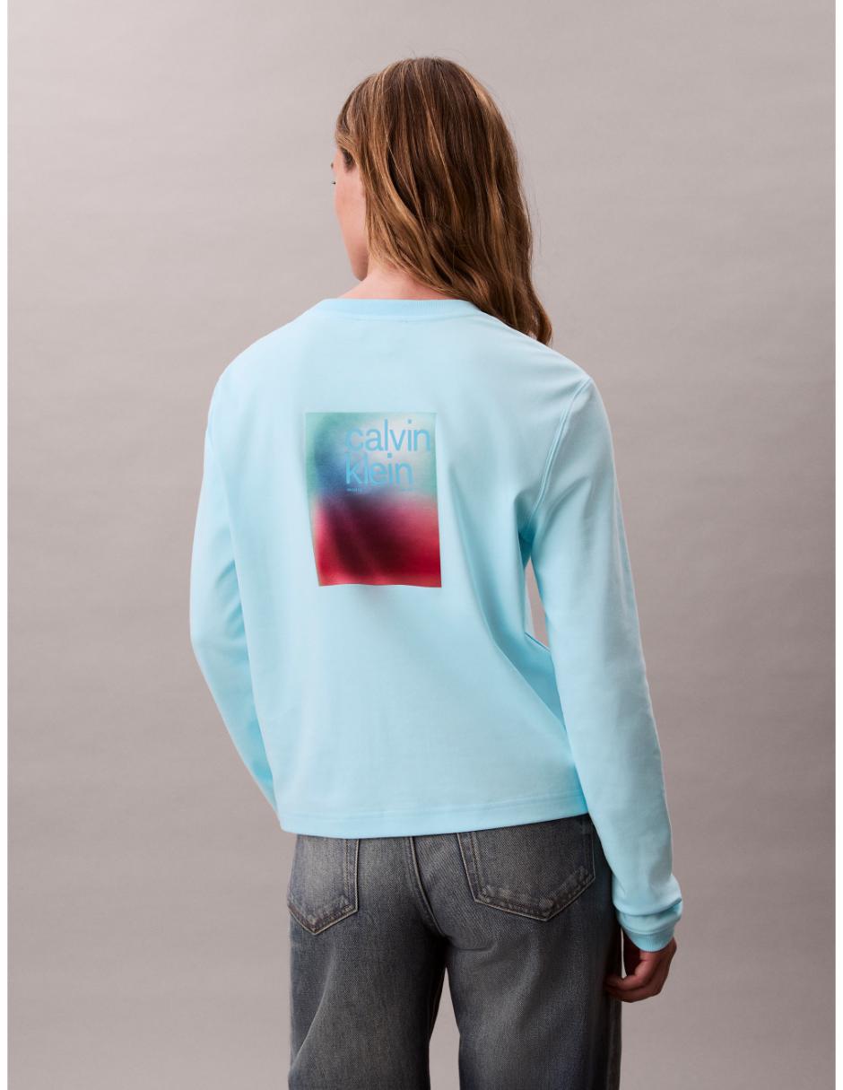 Playera manga larga cuello redondo para mujer 5