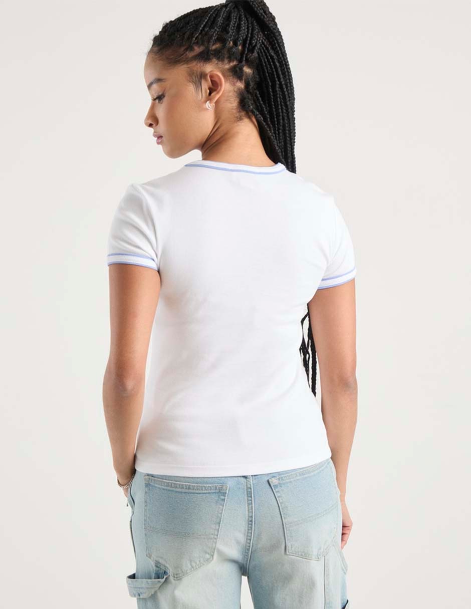 Playera manga corta cuello redondo para mujer 2