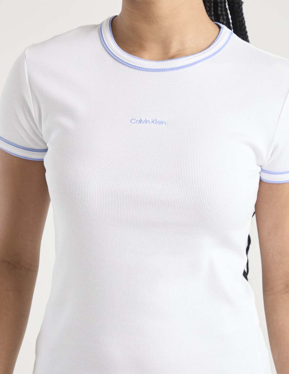 Playera manga corta cuello redondo para mujer 4