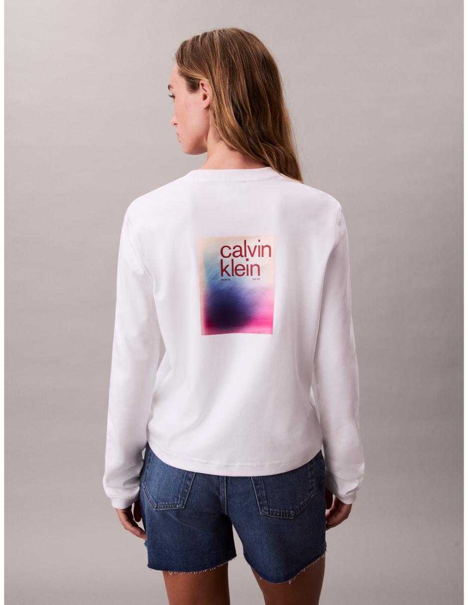 Playera manga larga cuello redondo para mujer 4