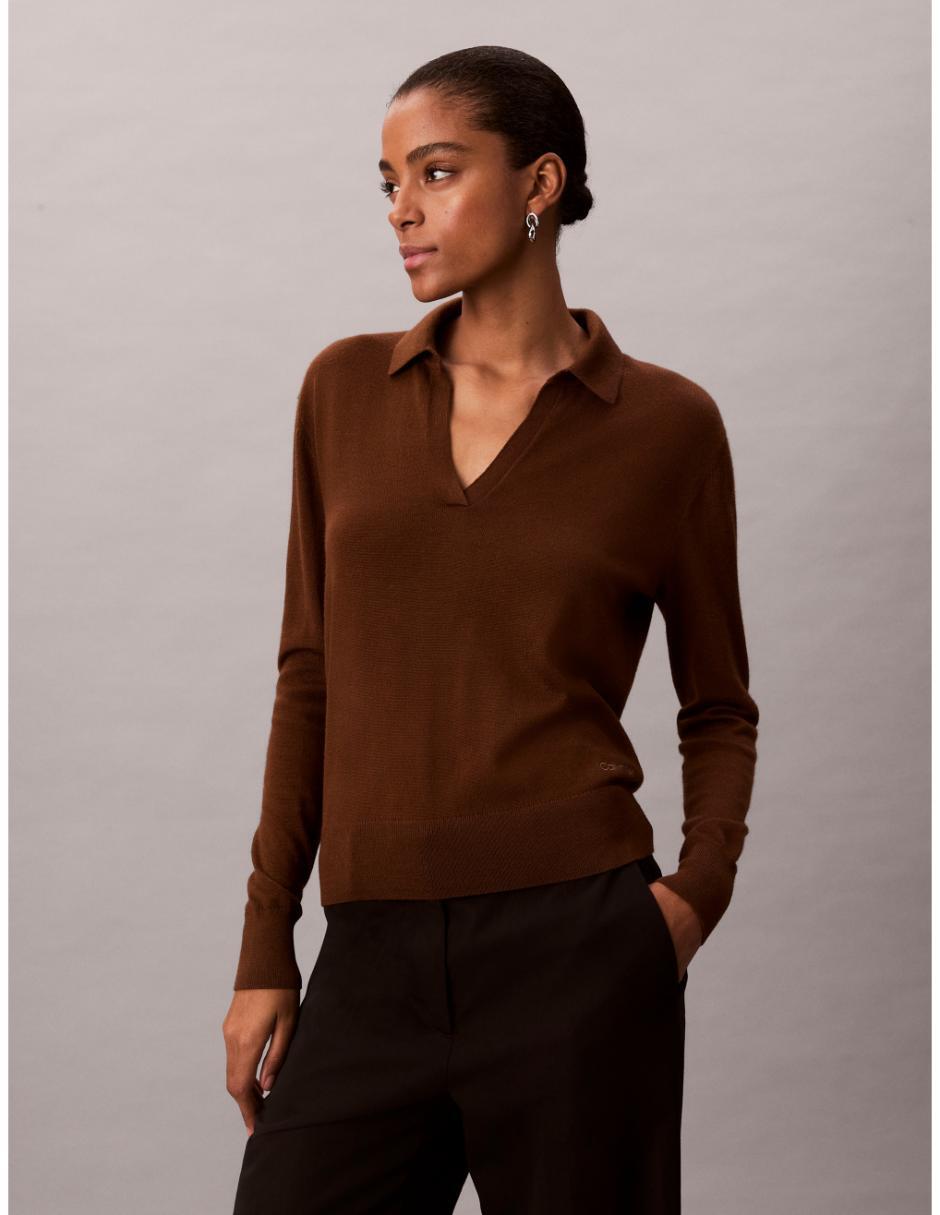 Suéter cuello V para mujer 2