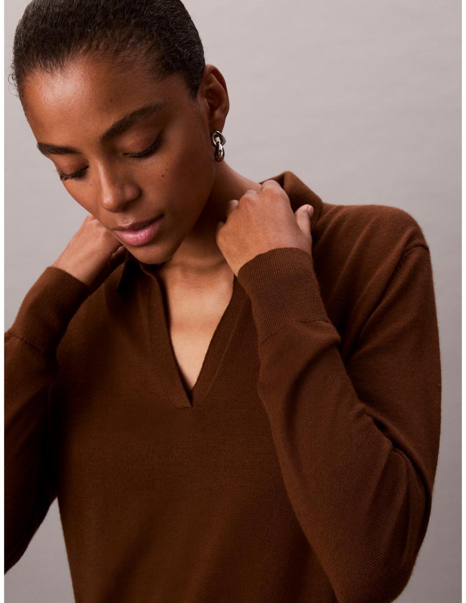 Suéter cuello V para mujer 3