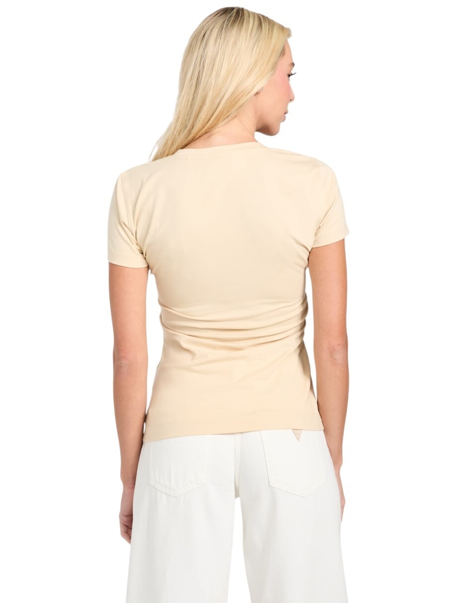 Playera manga corta cuello redondo para mujer 3
