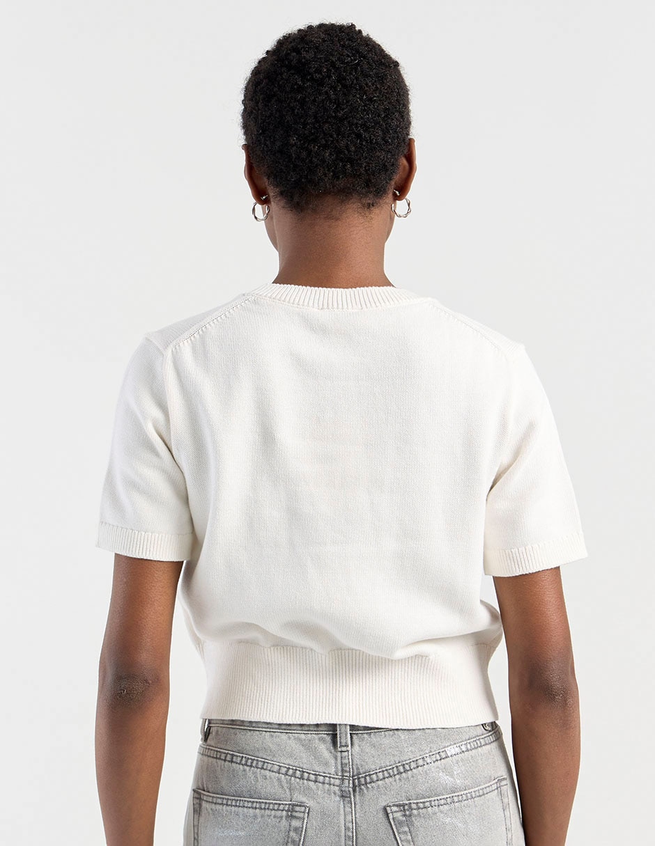 Suéter cuello redondo para mujer 6