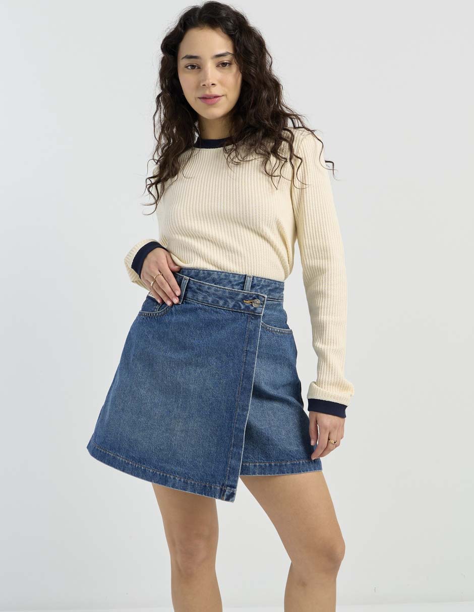Falda mini a la cintura