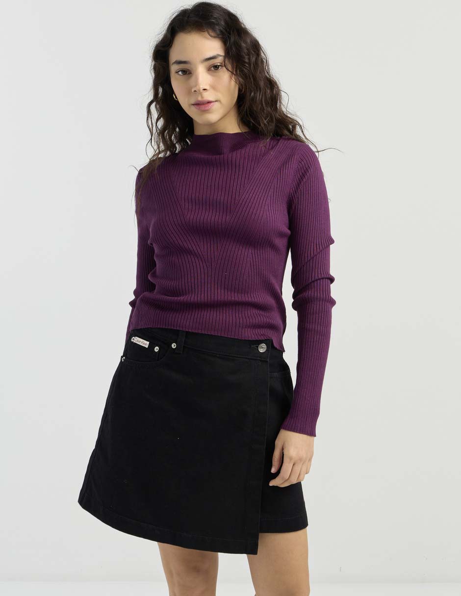 Falda corta Jeans cintura alta