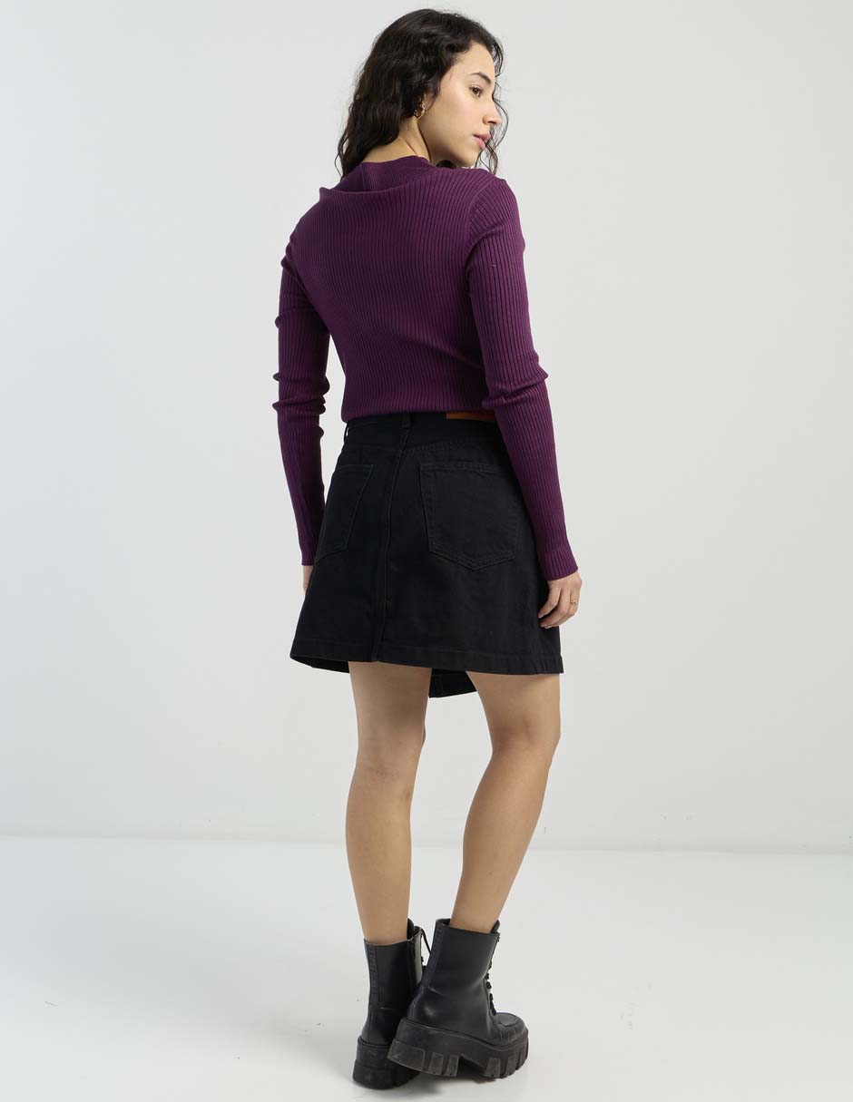Falda corta Jeans cintura alta 2