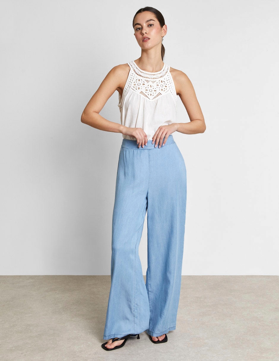 Pantalón relaxed Trucco amplio para mujer
