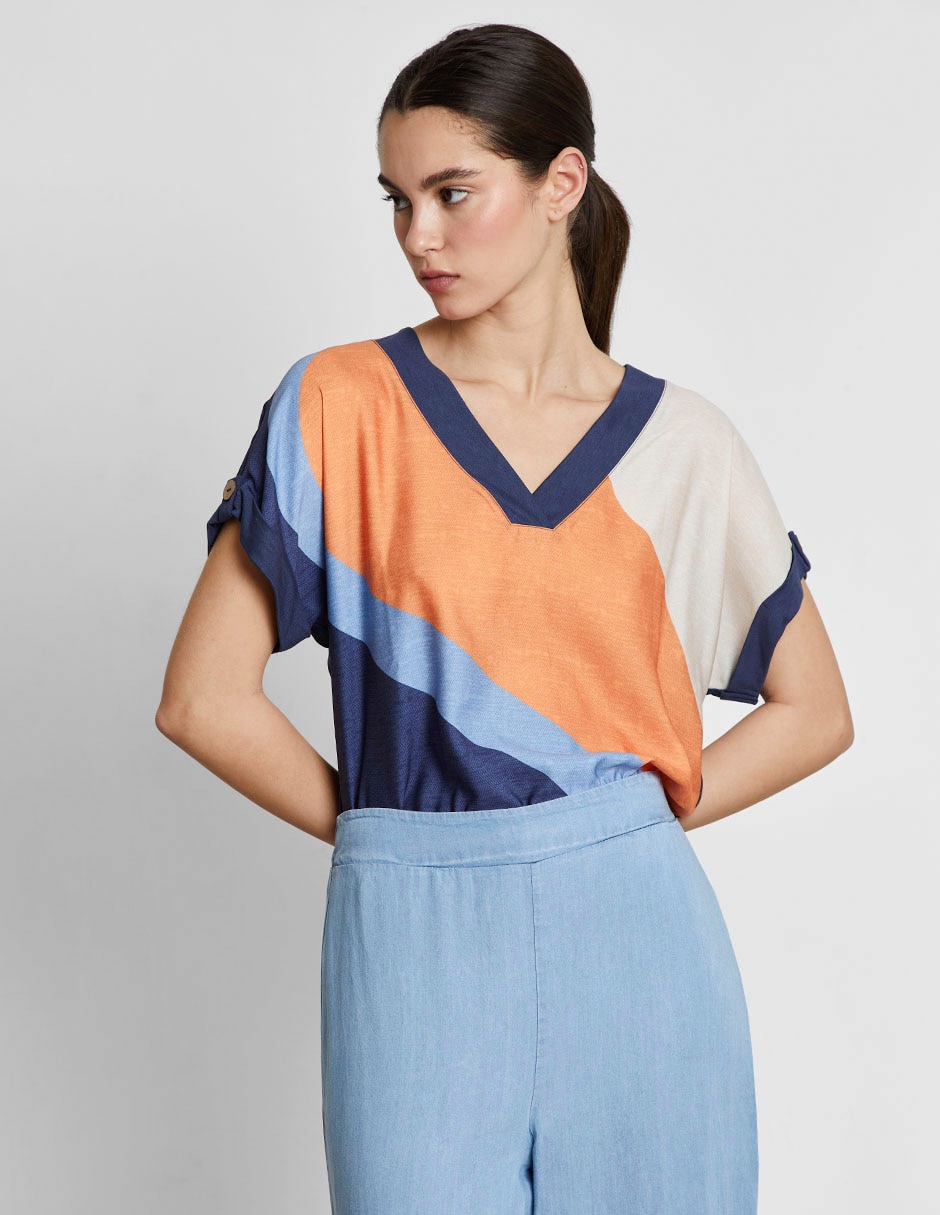 Blusa Trucco manga corta para mujer