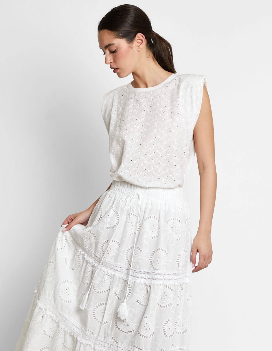 Blusa sin manga para mujer 4