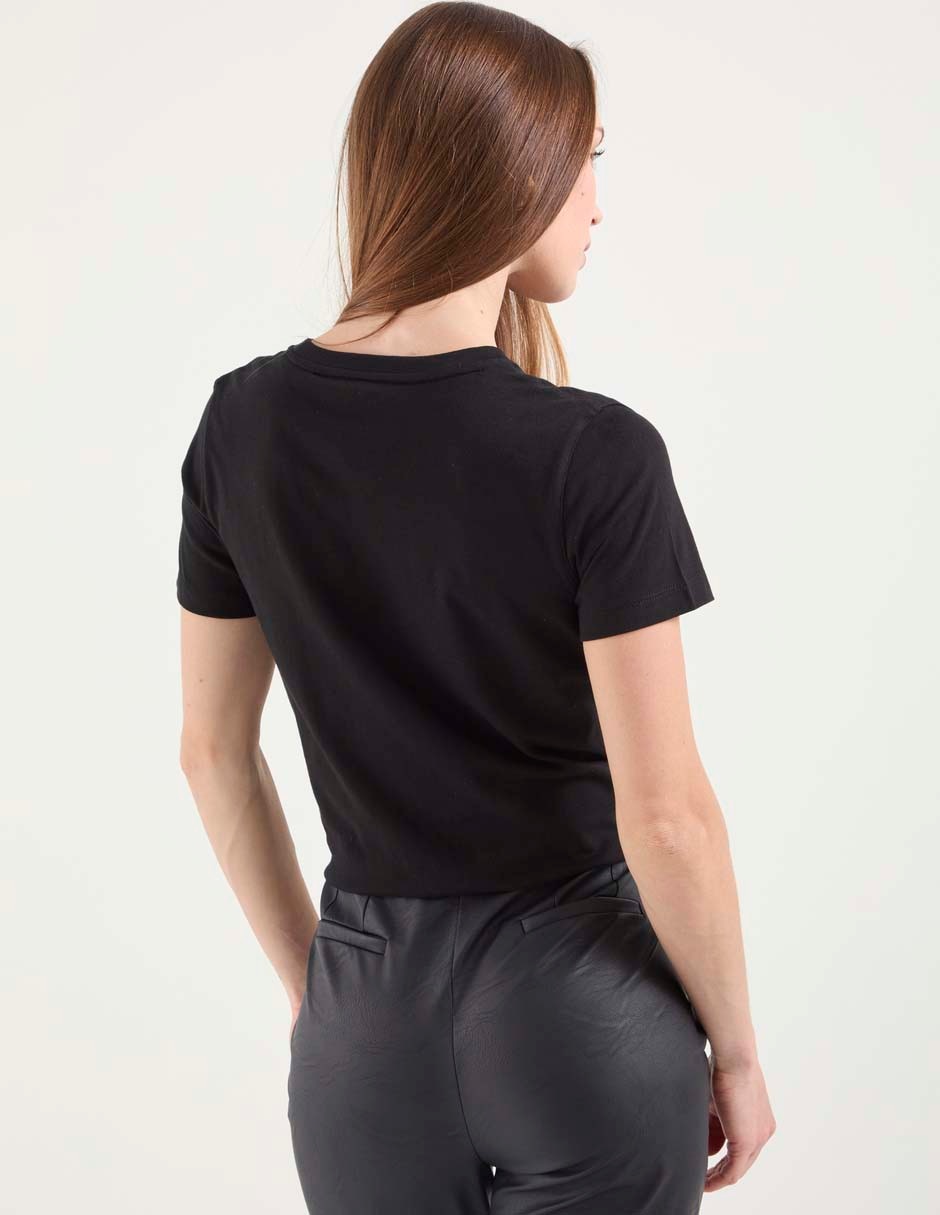 Playera manga corta cuello redondo para mujer 2