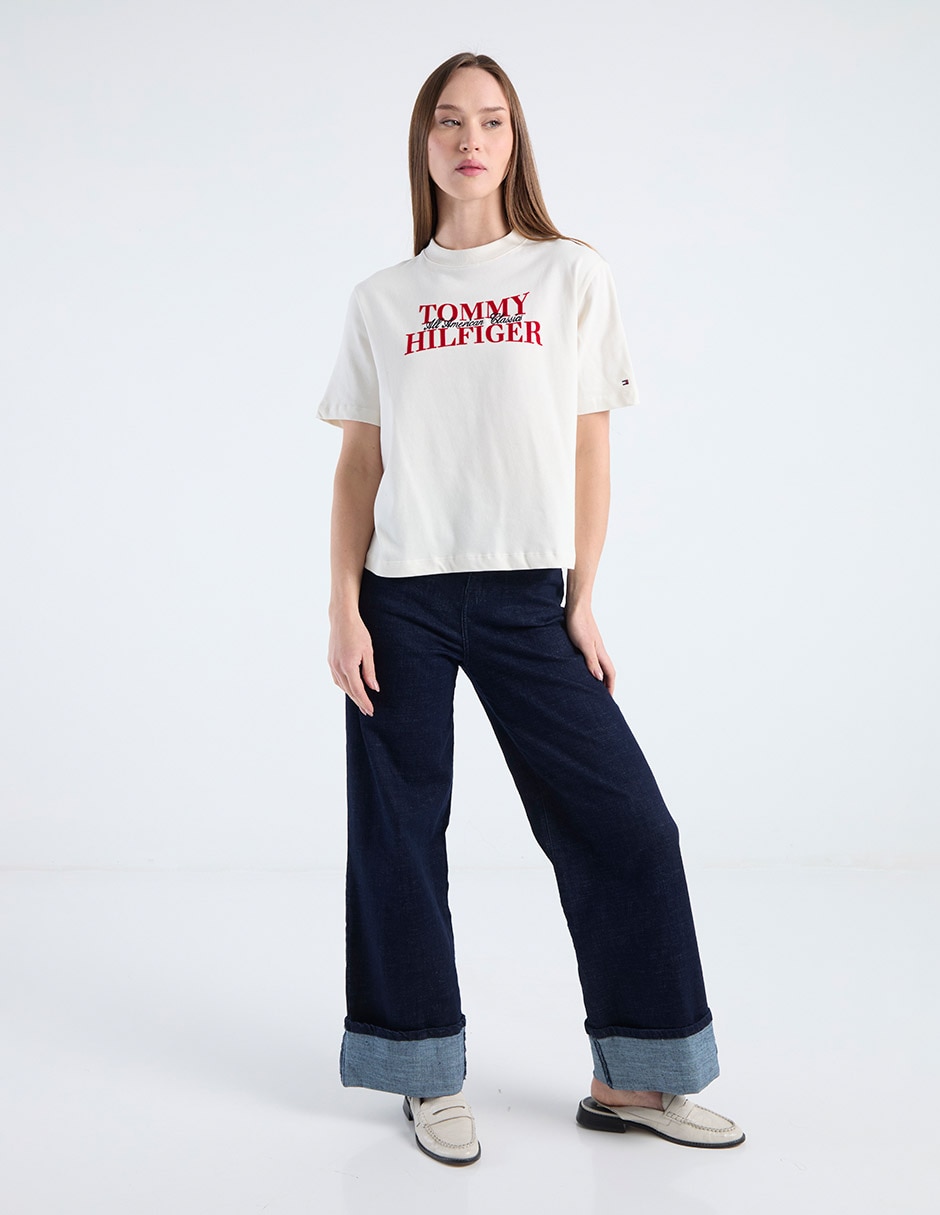 Playera manga corta cuello redondo para mujer 2