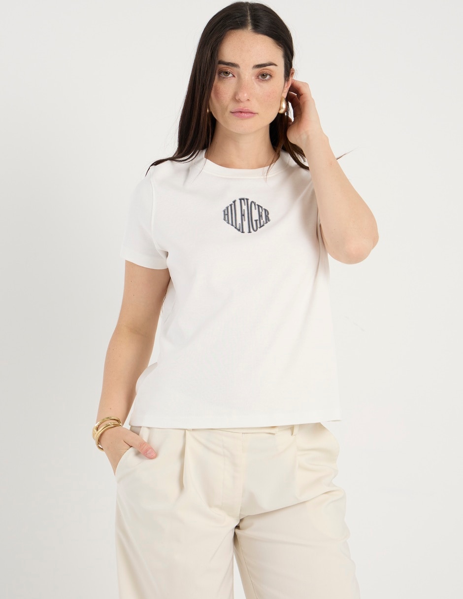 Playera manga corta cuello redondo para mujer 7