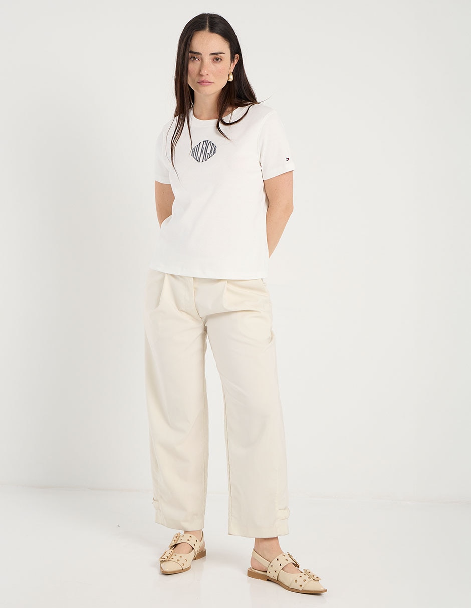 Playera manga corta cuello redondo para mujer 8