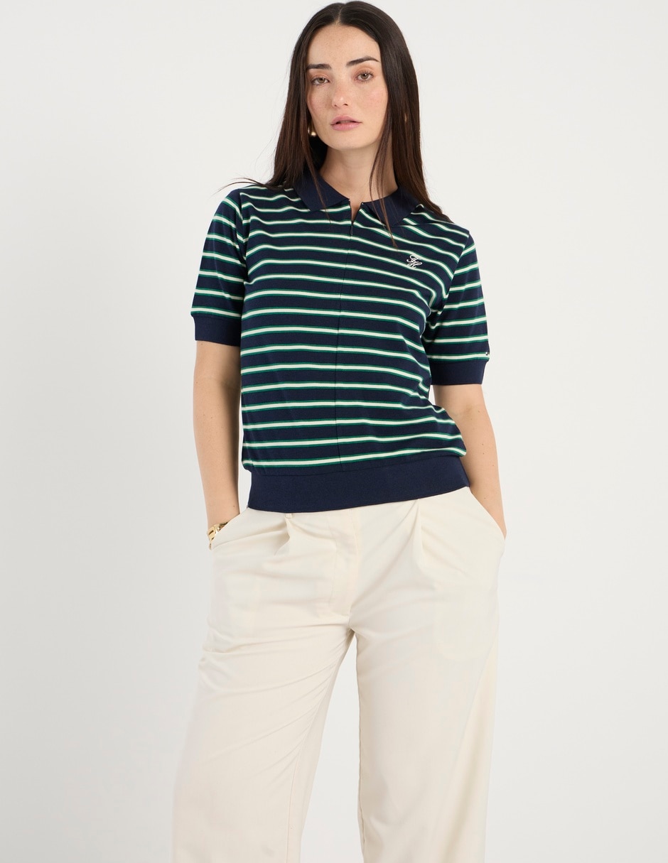 Playera tipo polo para mujer