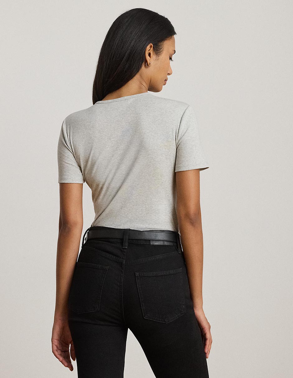 Playera manga corta cuello redondo para mujer 2