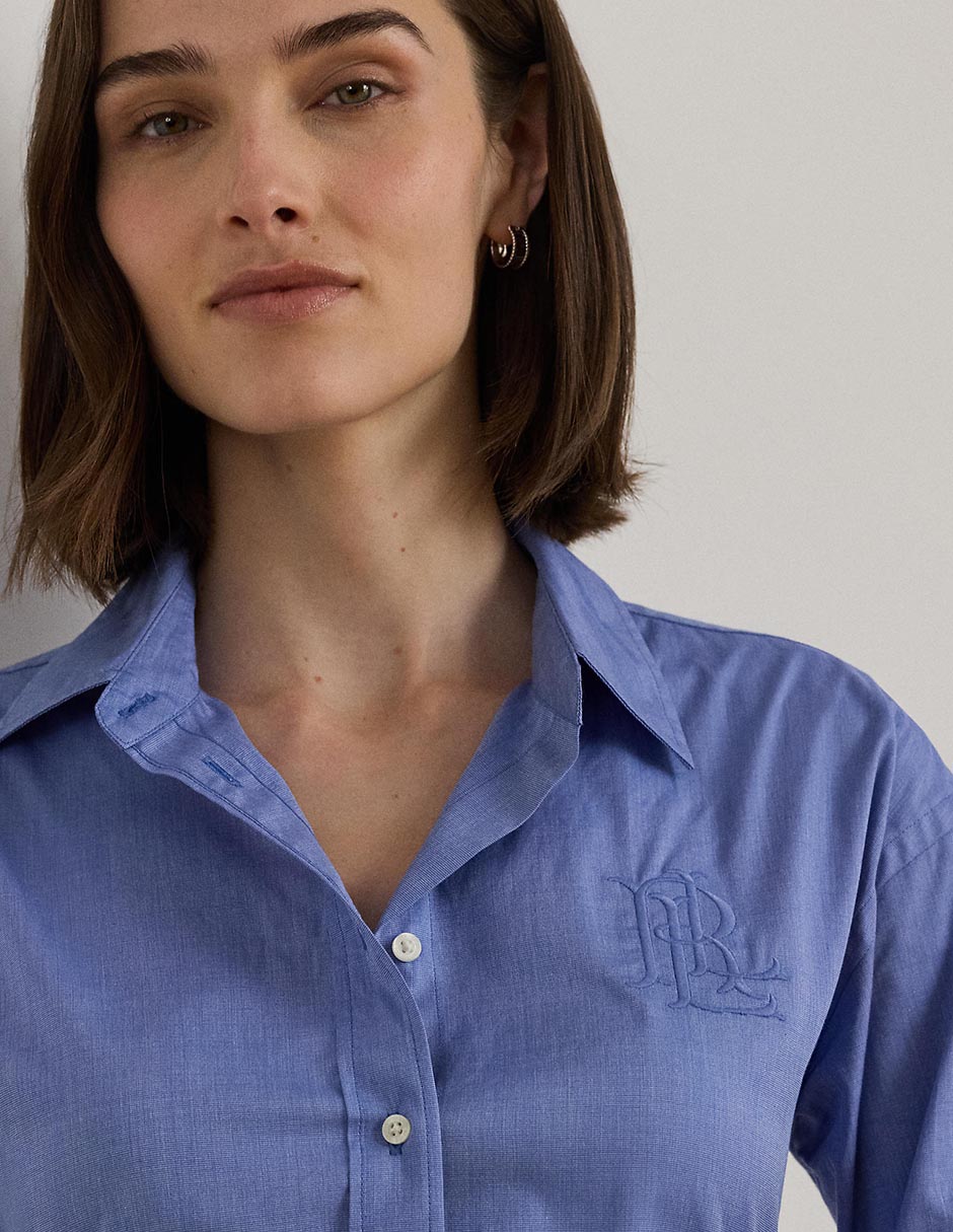 Blusa camisera manga larga para mujer 4