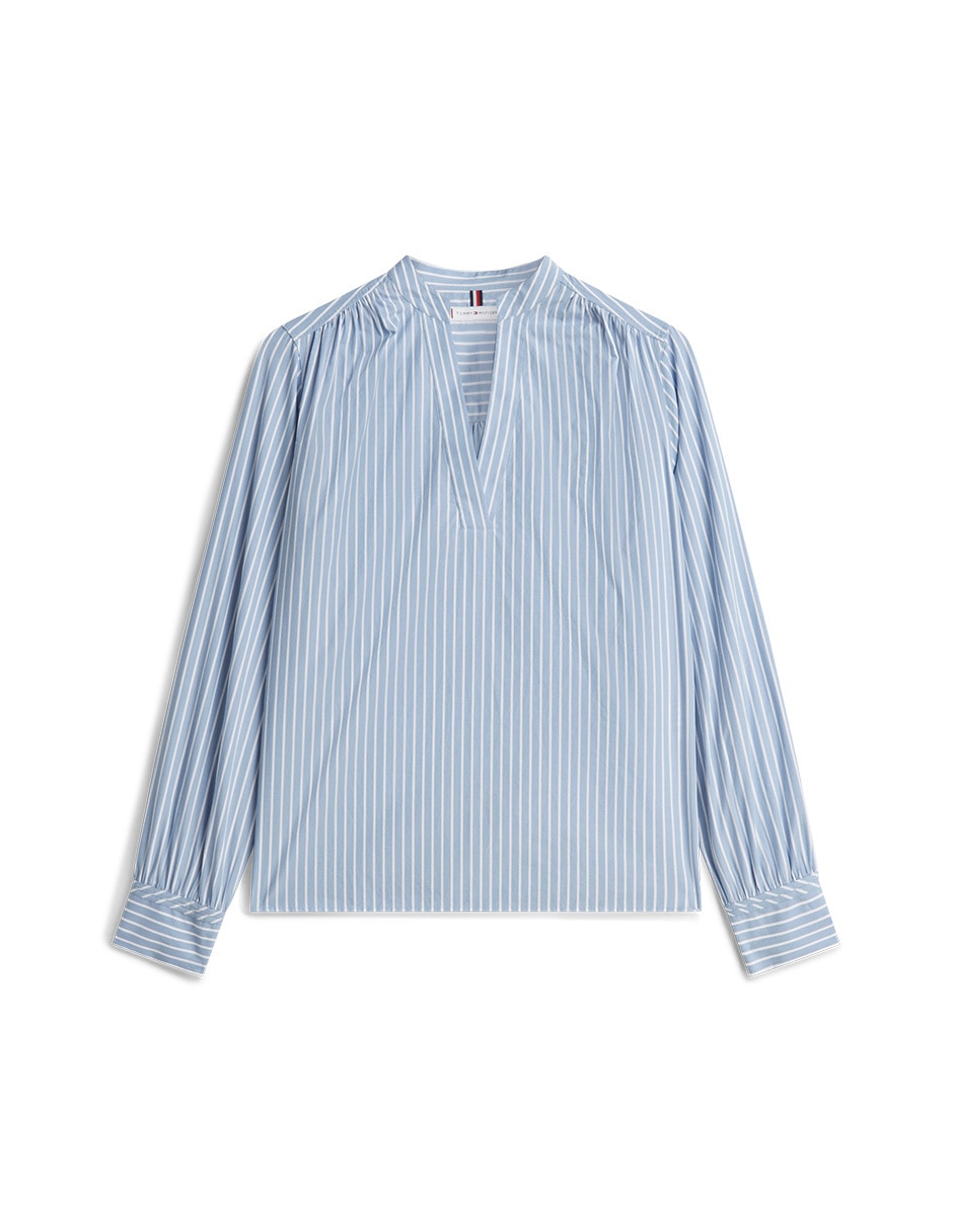 Blusa camisera manga larga para mujer