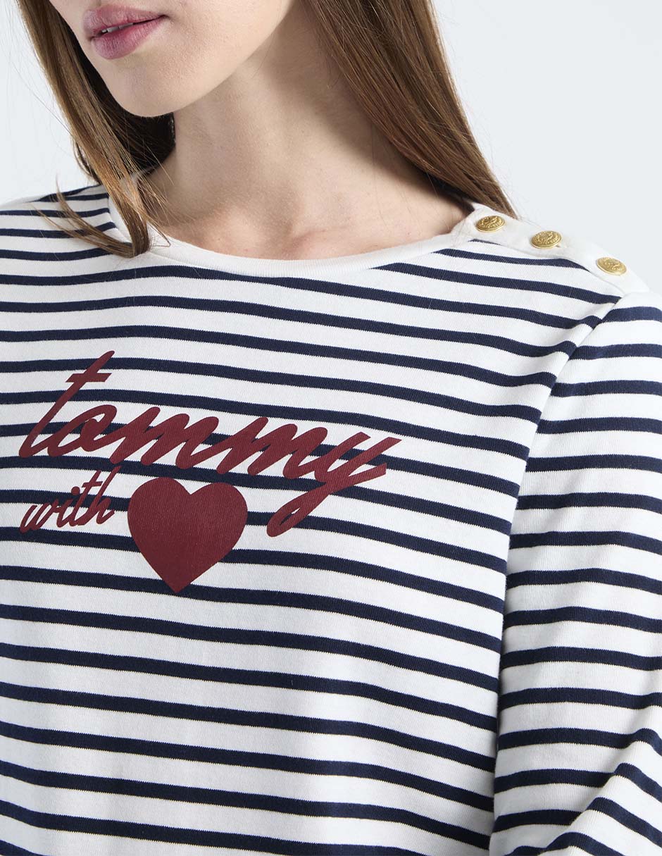 Playera manga larga cuello redondo para mujer 4