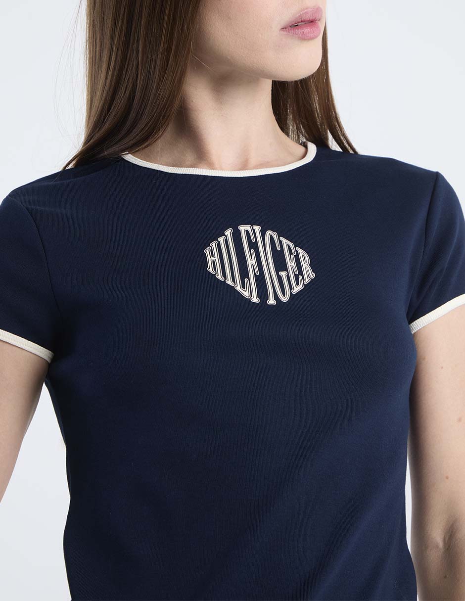 Playera manga corta cuello redondo para mujer 4