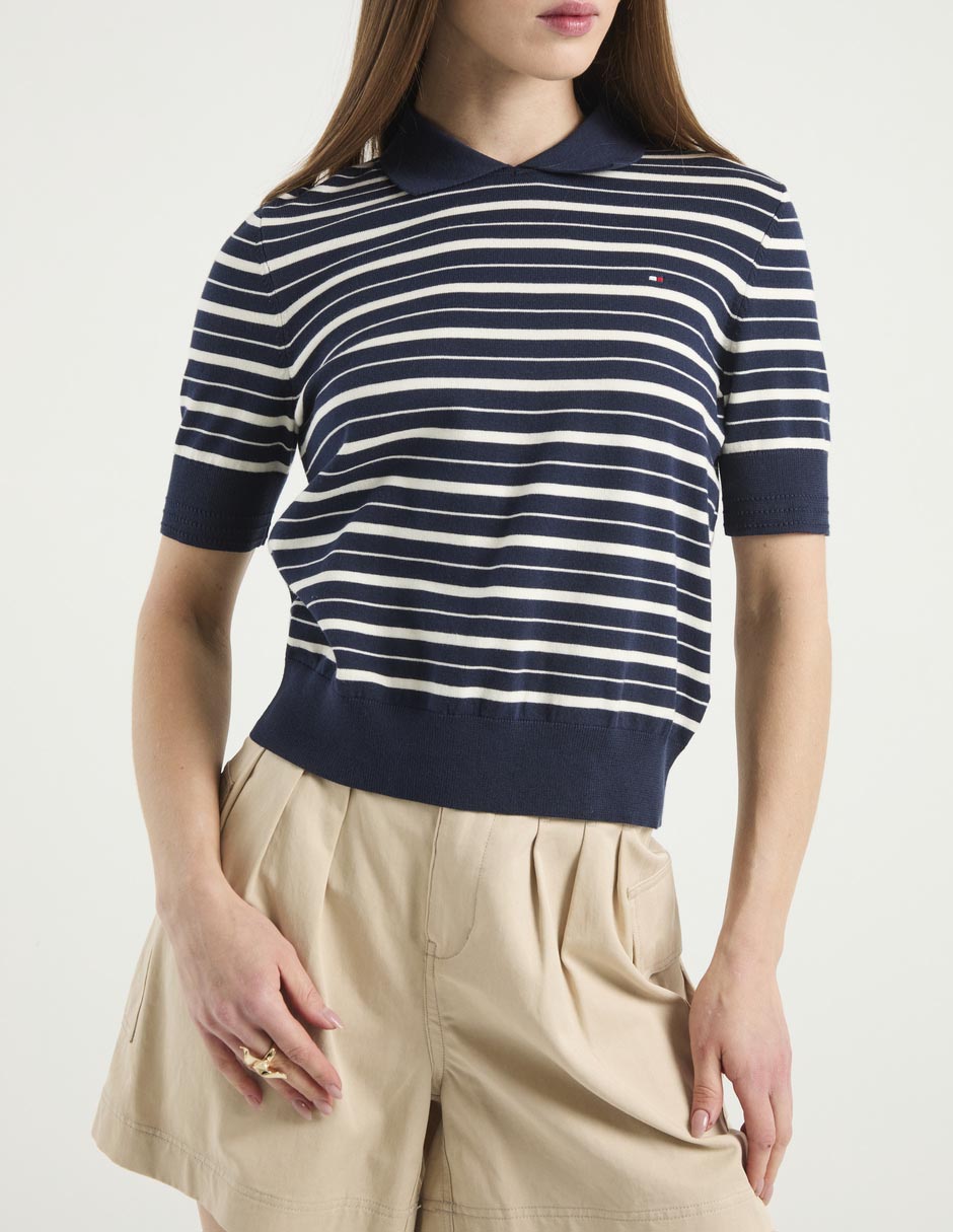Suéter cuello camisero para mujer 5