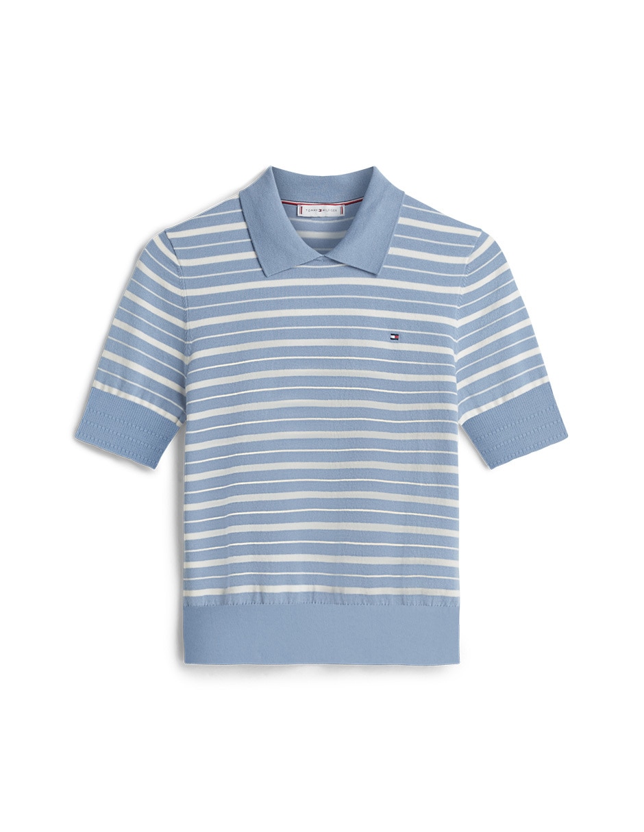Suéter cuello polo para mujer