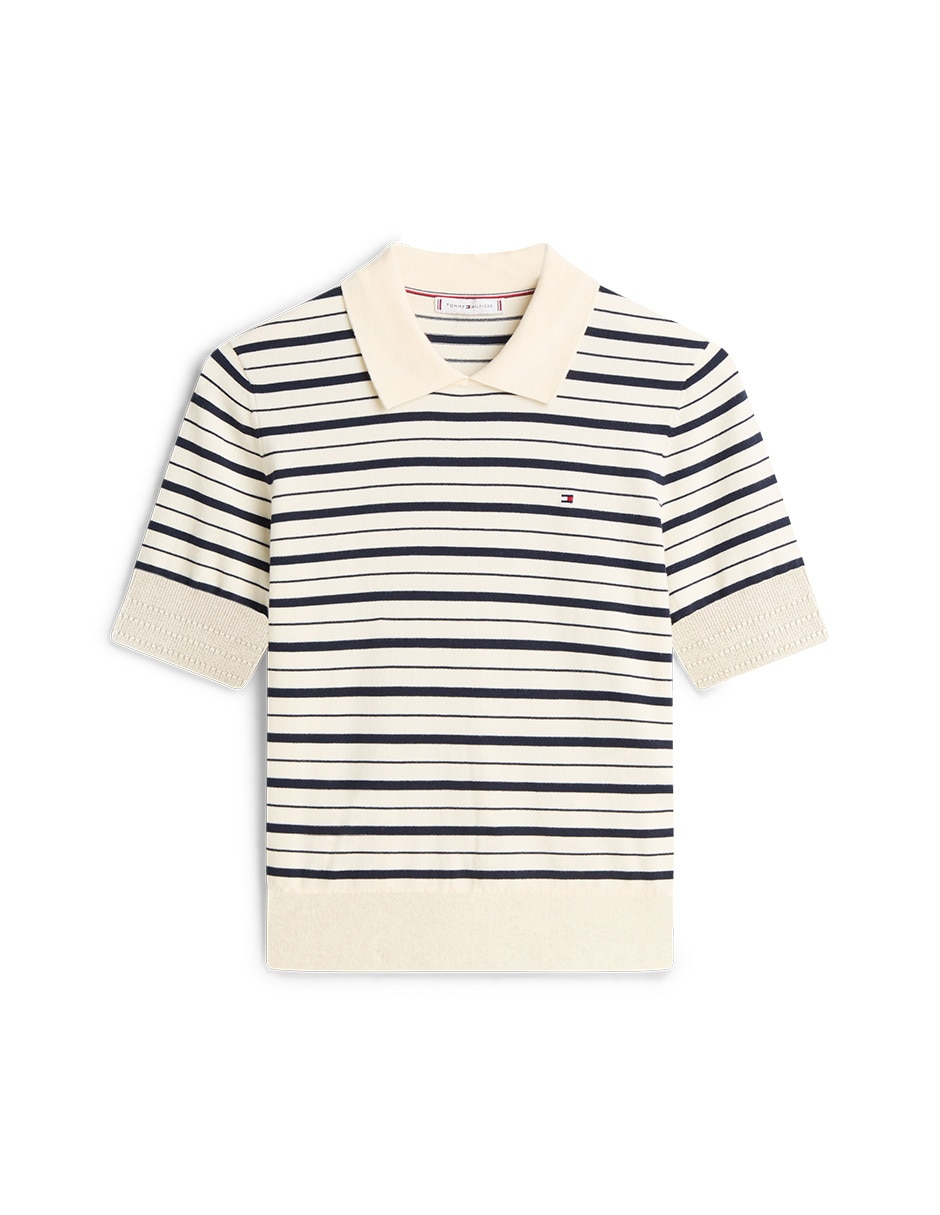 Suéter cuello polo para mujer