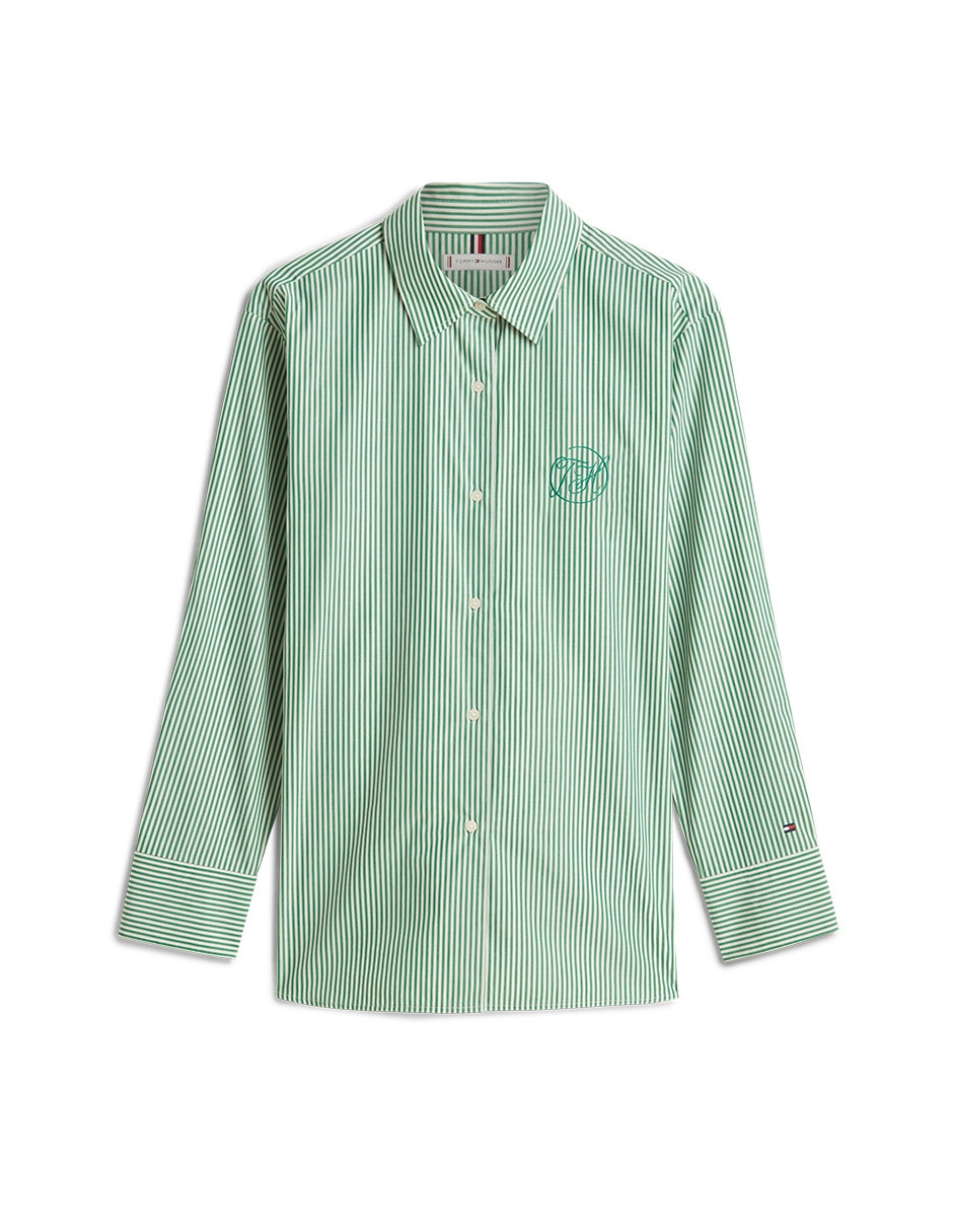 Blusa camisera manga larga para mujer