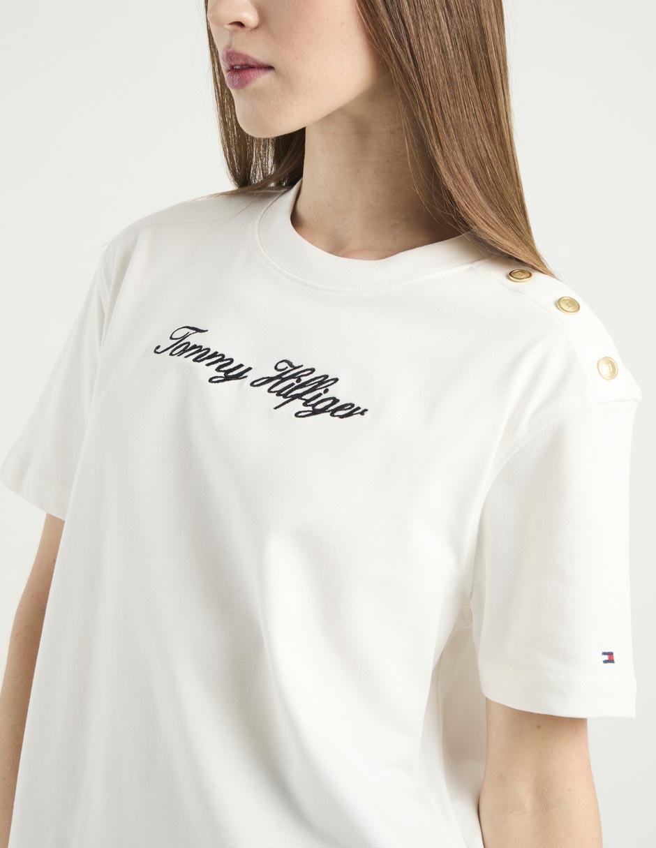 Playera manga corta cuello redondo para mujer 4