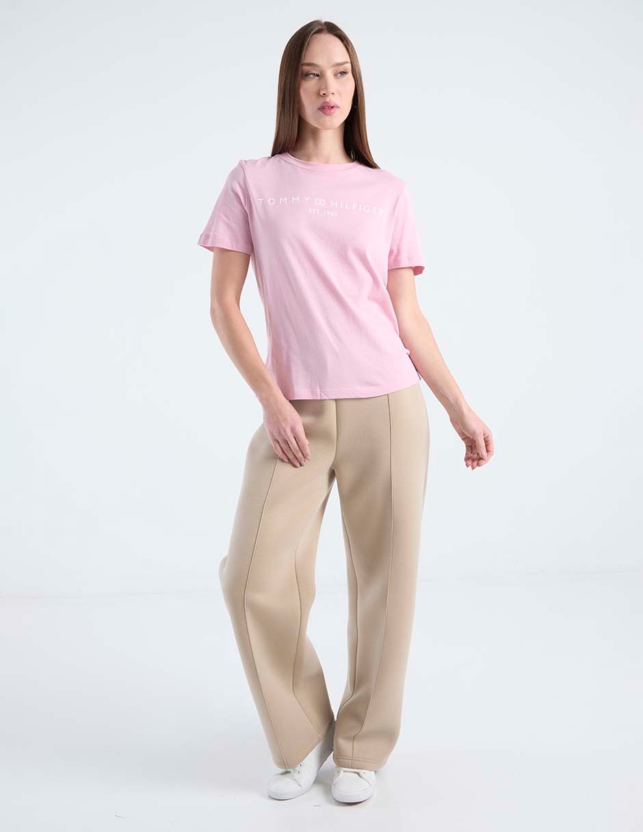 Playera manga corta cuello redondo para mujer 3