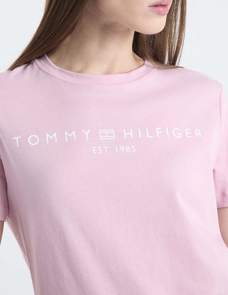 Playera manga corta cuello redondo para mujer 4
