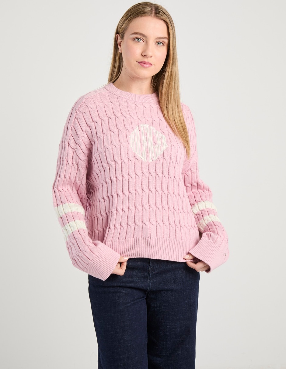 Suéter cuello redondo para mujer