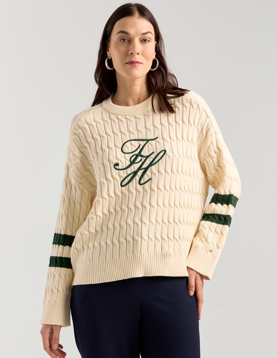 Suéter cuello redondo para mujer