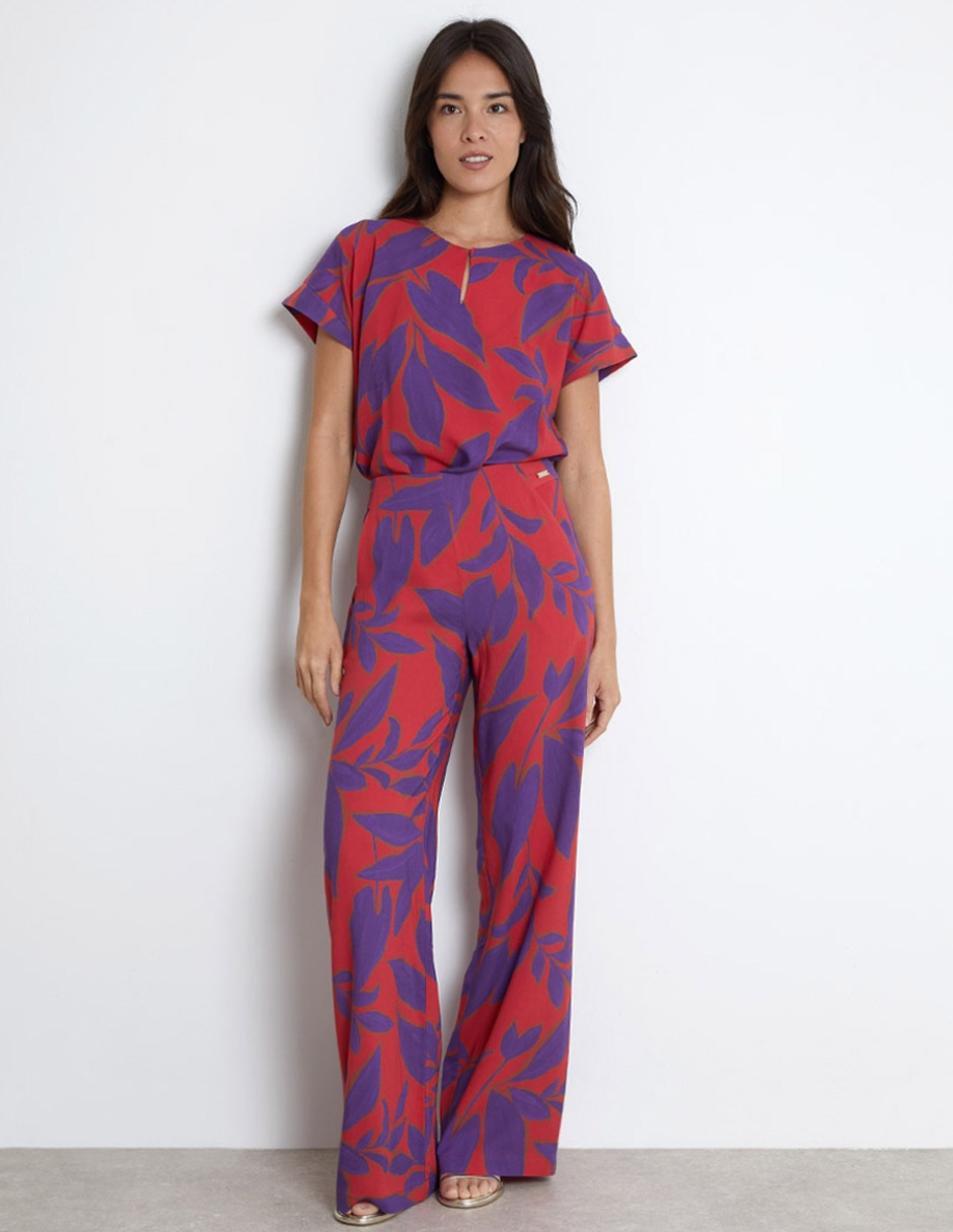 Pantalón acampanado amplio para mujer