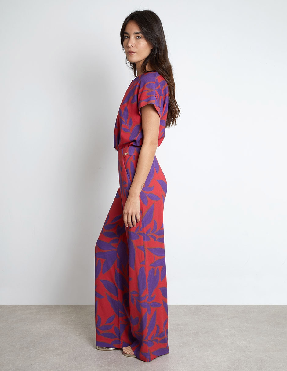 Pantalón acampanado amplio para mujer 2