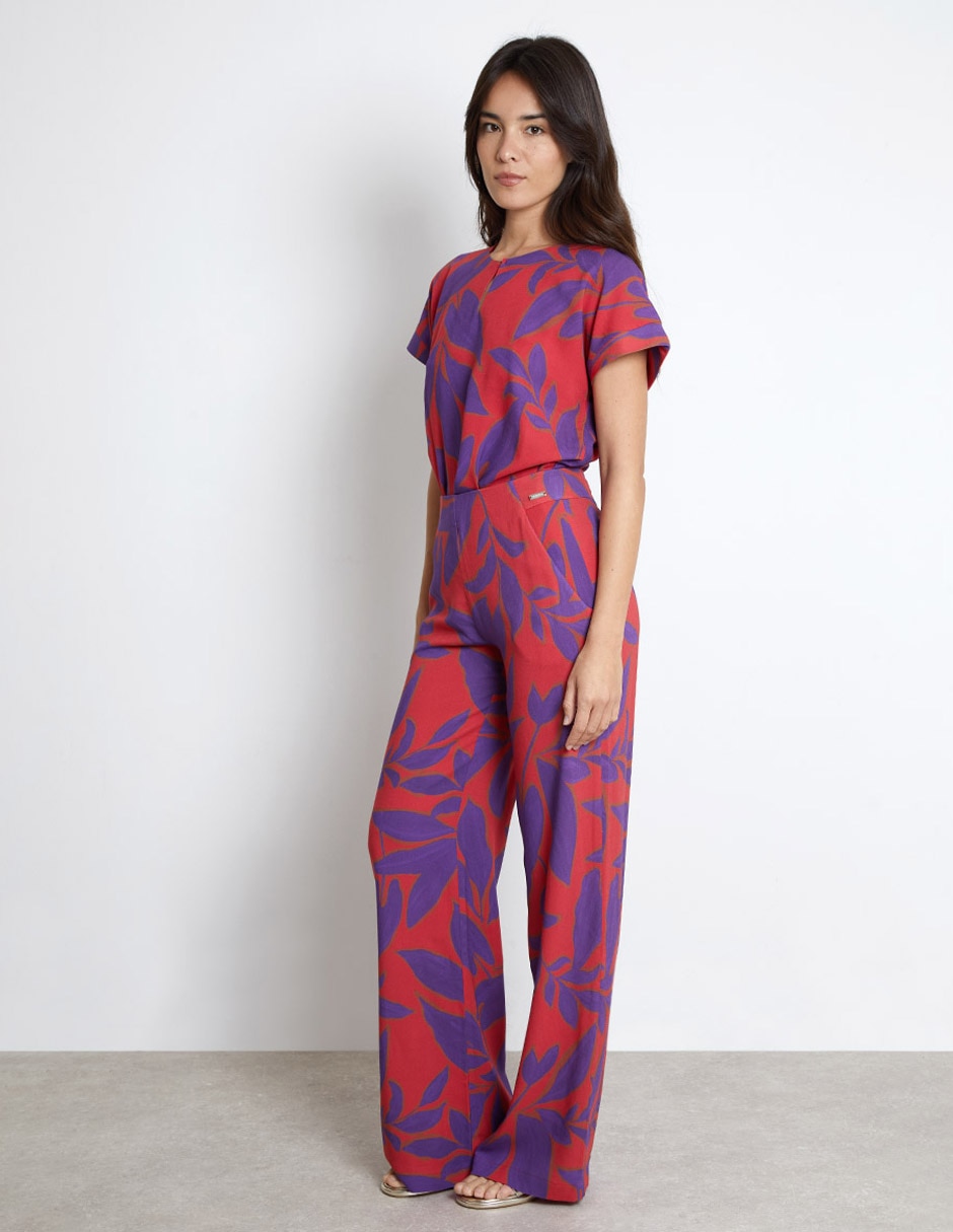 Pantalón acampanado amplio para mujer 5
