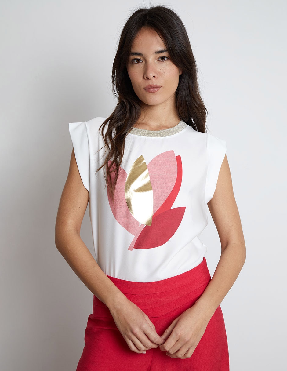 Blusa Trucco manga corta para mujer