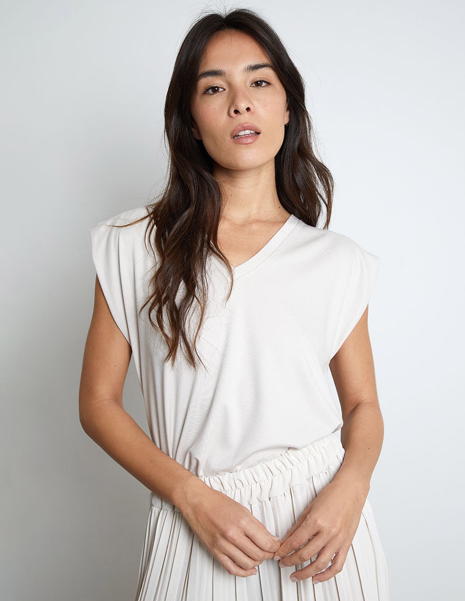 Blusa manga corta para mujer