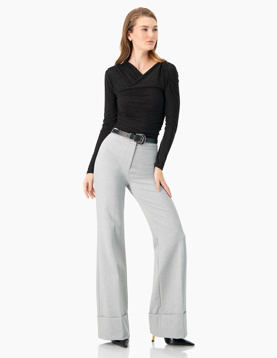 Body cuello asimétrico escote medio para mujer 3