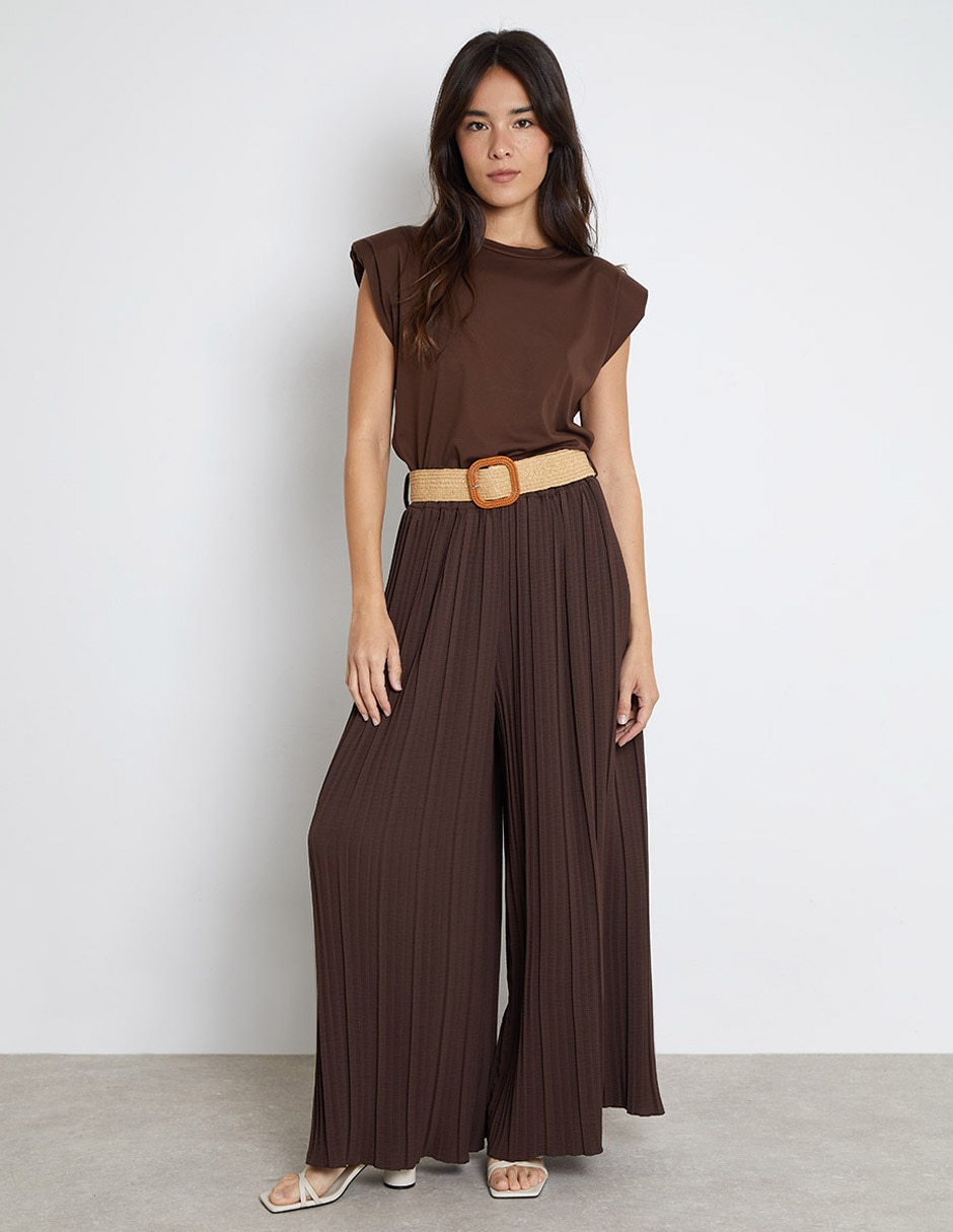 Pantalón coulotte amplio para mujer