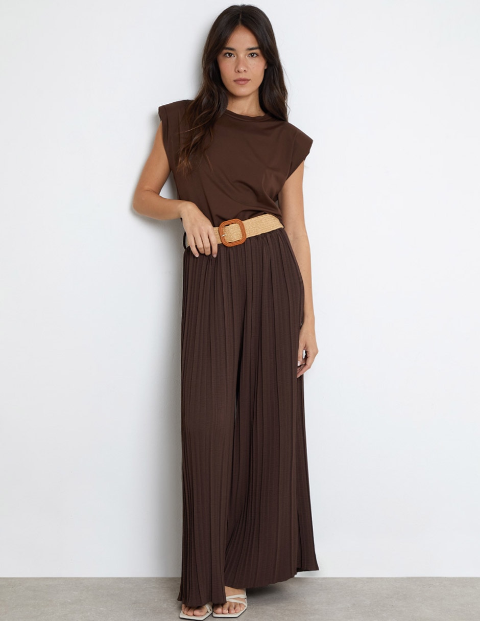 Pantalón coulotte amplio para mujer 5