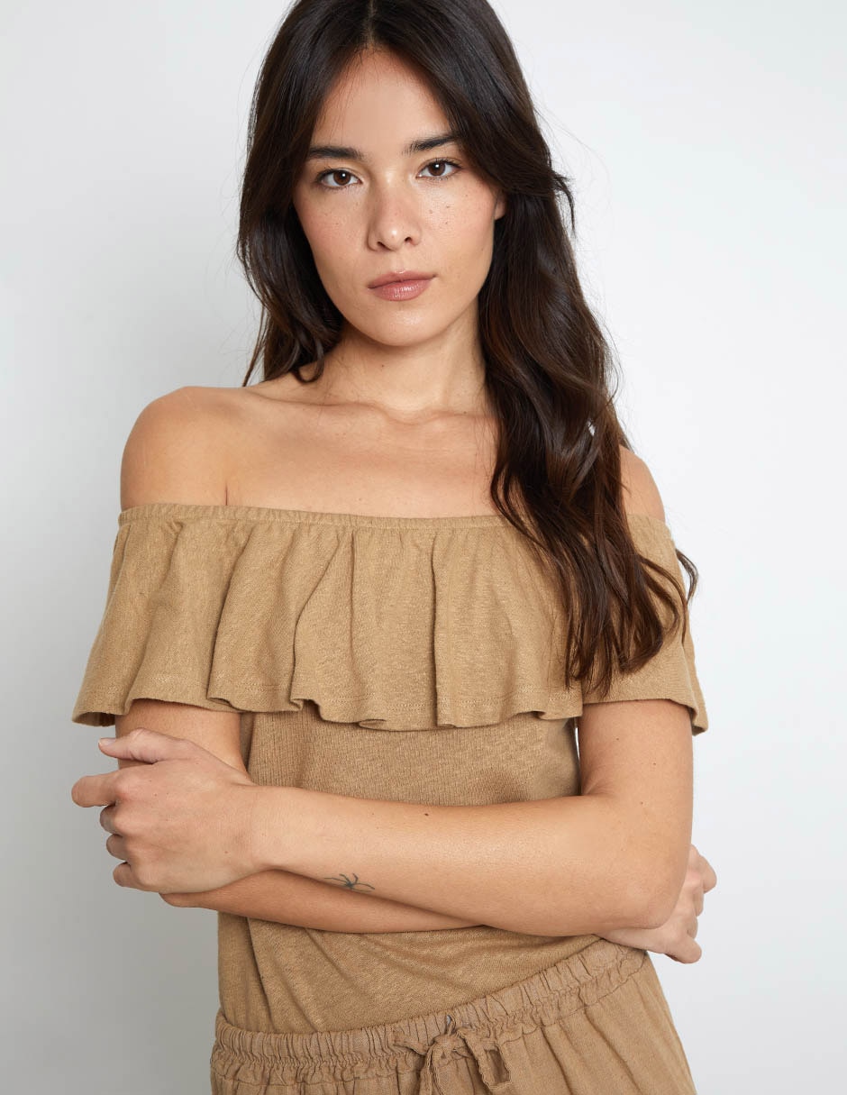 Blusa manga corta para mujer 4