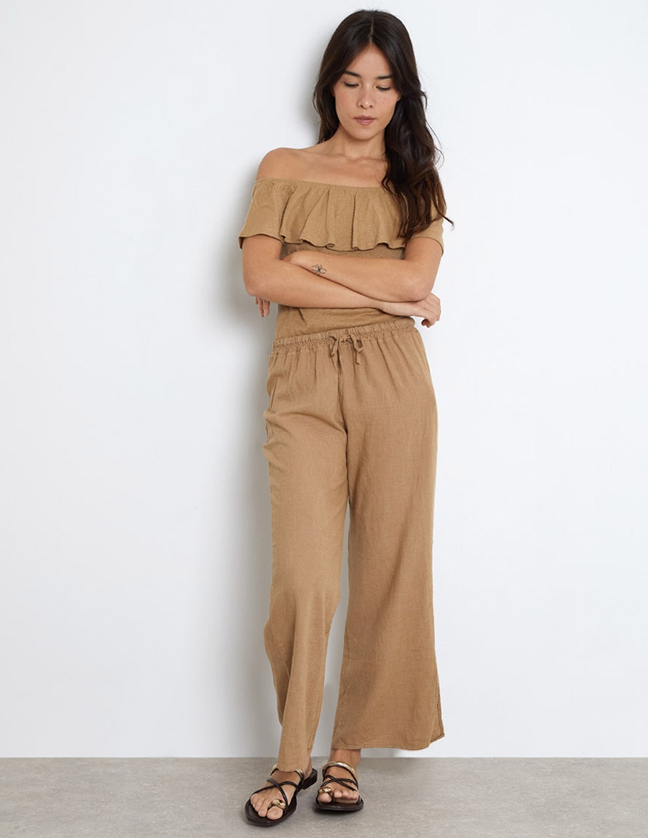Pantalón relaxed wide leg para mujer 4