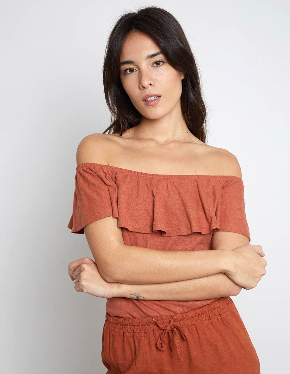 Blusa manga corta para mujer