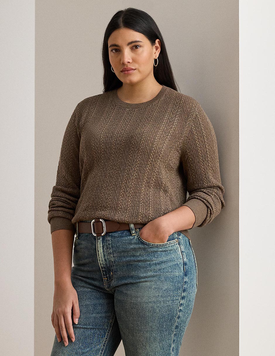Sueter Casual Formal Relaxed Fit Liso Cuello Redondo Liso | Meses Sin