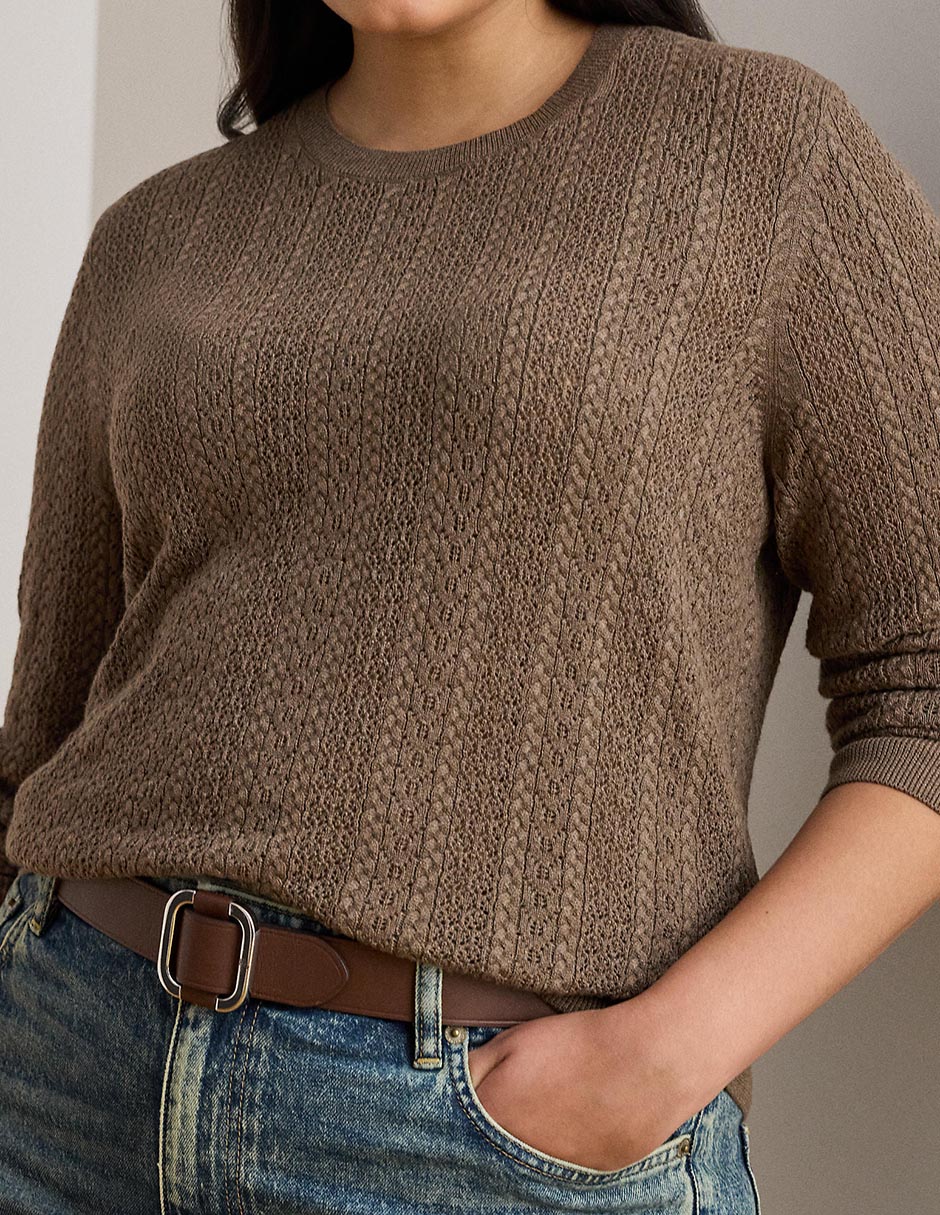Suéter cuello redondo para mujer 4