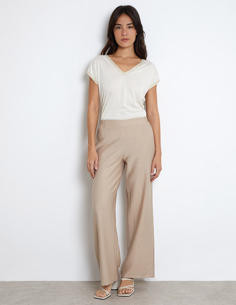 Pantalón relaxed flare para mujer