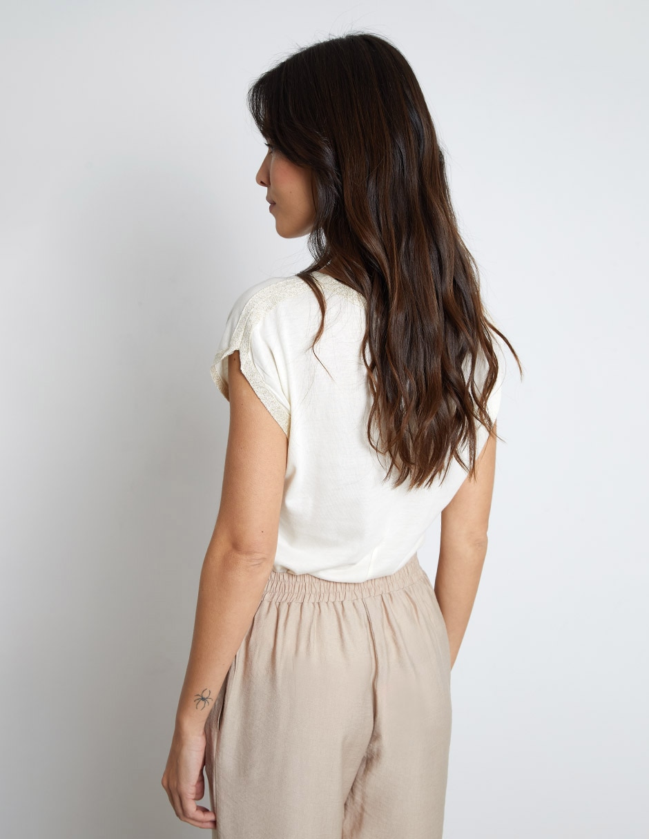 Blusa Trucco manga corta para mujer