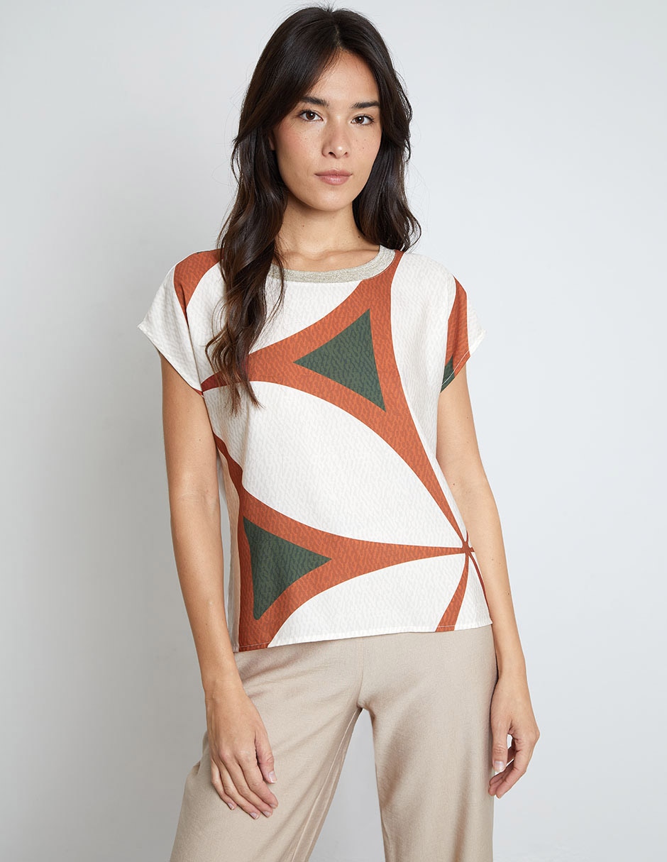 Blusa Trucco manga corta para mujer